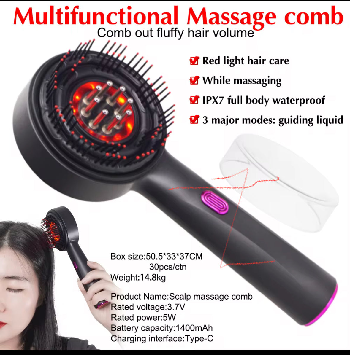 Scalp Massage Hair Brush/oil application